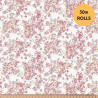 Popelina estampada SAICHU Blanco / Multicolor rosados
